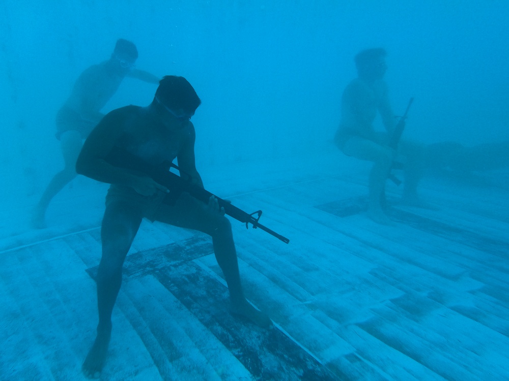 Marines complete one of the most difficult swim qualifications the Marine Corps offers