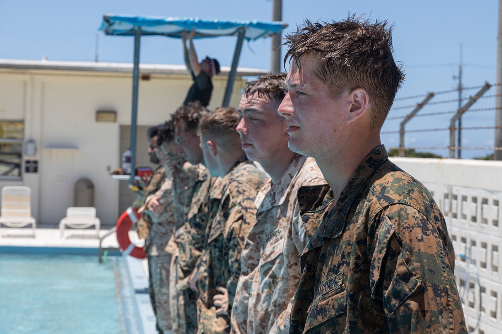 Marines complete one of the most difficult swim qualifications the Marine Corps offers