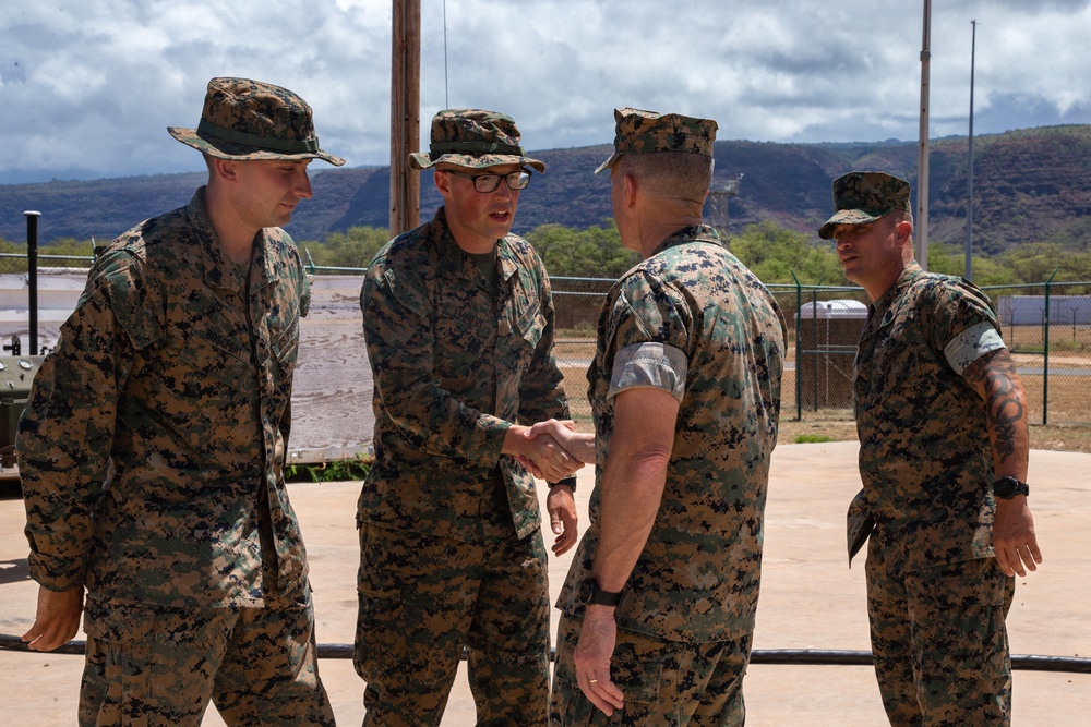 Maj. Gen. Jay Bargeron tours Barking Sands