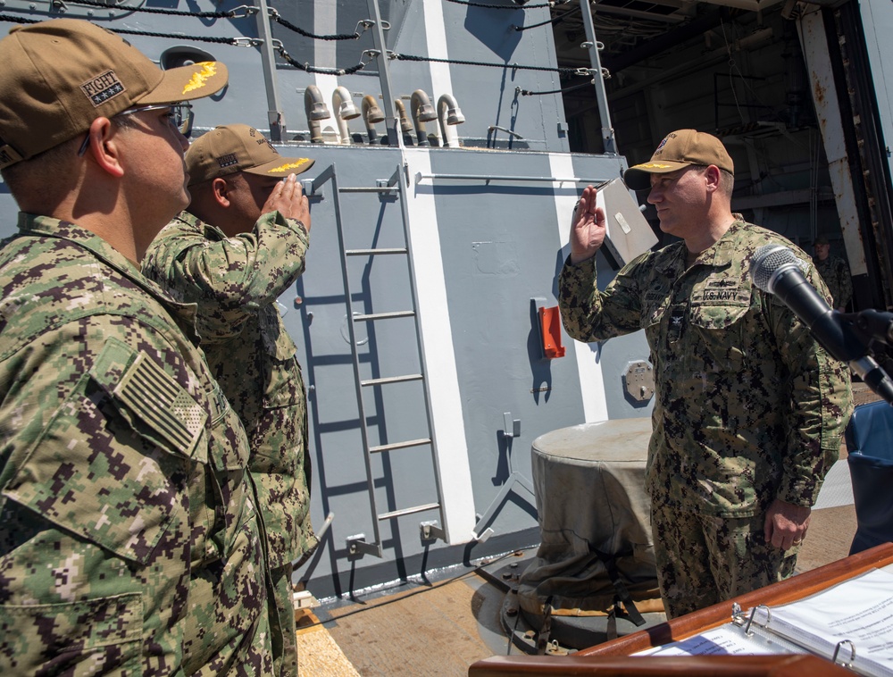 USS Dewey (DDG 105) Conducts Change of Command Ceremony