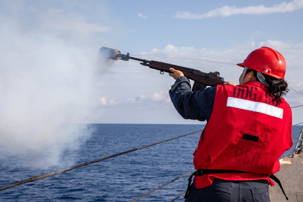 The USS Bainbridge is on a scheduled deployment in the U.S. Naval Forces Europe area of operations, employed by U.S. Sixth Fleet to defend U.S., Allied and Partner interests.