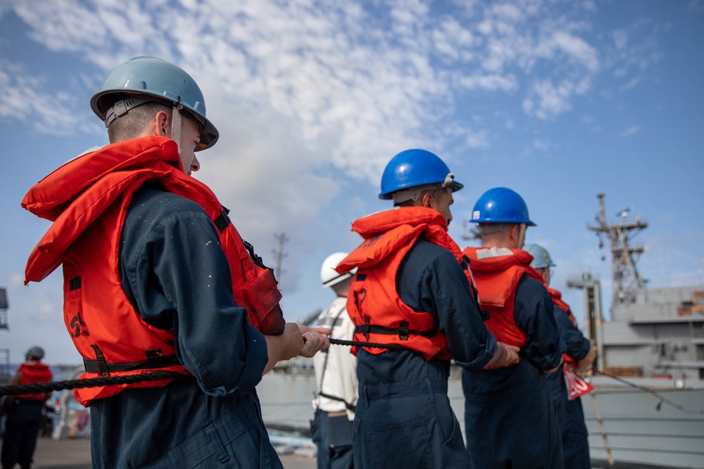 The USS Bainbridge is on a scheduled deployment in the U.S. Naval Forces Europe area of operations, employed by U.S. Sixth Fleet to defend U.S., Allied and Partner interests.