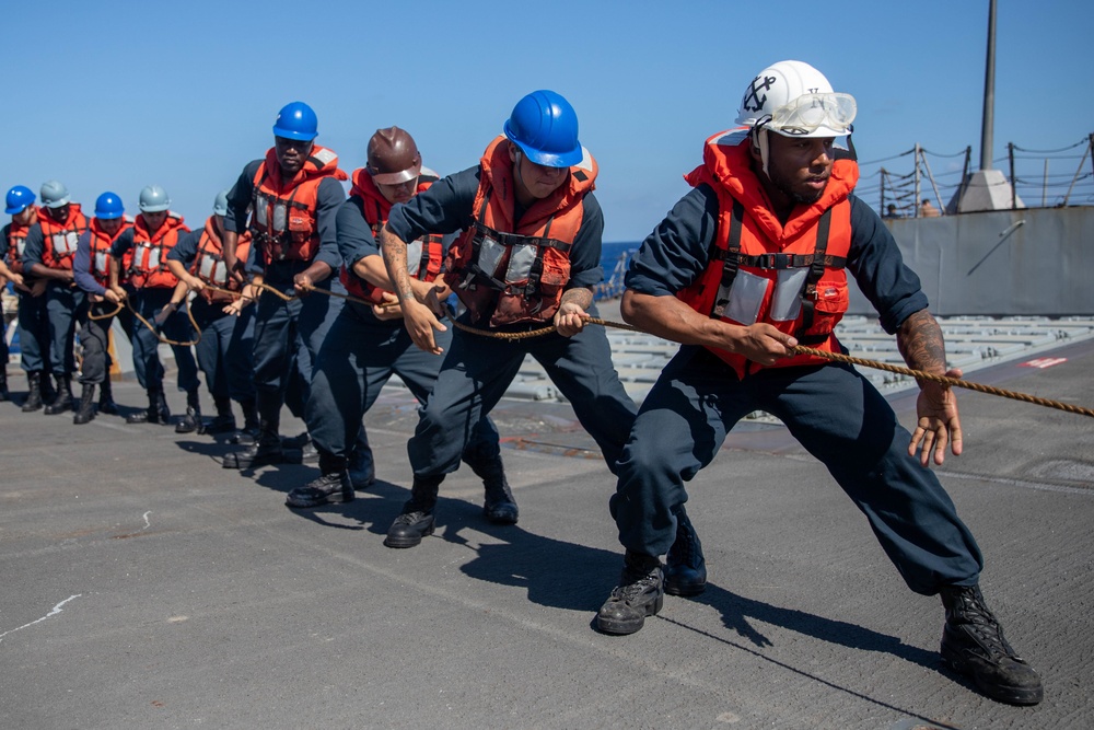 The USS Bainbridge is on a scheduled deployment in the U.S. Naval Forces Europe area of operations, employed by U.S. Sixth Fleet to defend U.S., Allied and Partner interests.