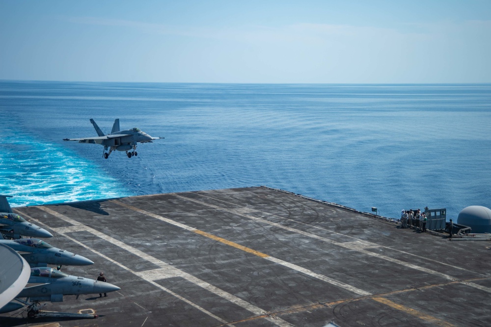 The Harry S. Truman Carrier Strike Group is on a scheduled deployment in the U.S. Naval Forces Europe area of operations, employed by U.S. Sixth Fleet to defend U.S., allied and partner interests.