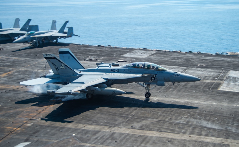 The Harry S. Truman Carrier Strike Group is on a scheduled deployment in the U.S. Naval Forces Europe area of operations, employed by U.S. Sixth Fleet to defend U.S., allied and partner interests.