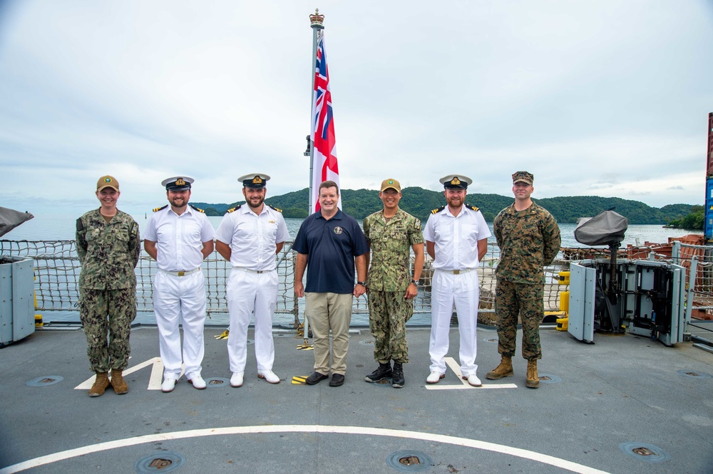 U.S. Ambassador to the Republic of Palau tours UK Royal Navy Ship during Pacific Partnership 2022