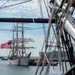 USCGC Eagle ports alongside USS Constitution
