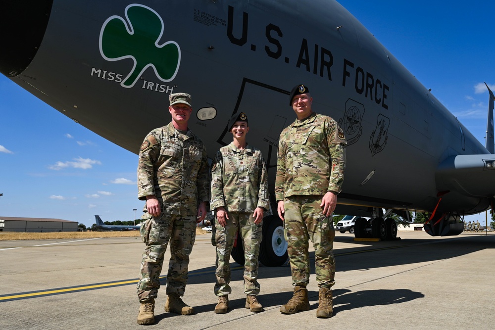 100th Security Forces Squadron jet adoption ceremony