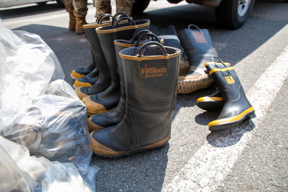 Massachusetts Fire departments donate gear to Military Division