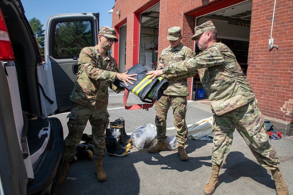 Massachusetts Fire departments donate gear to Military Division