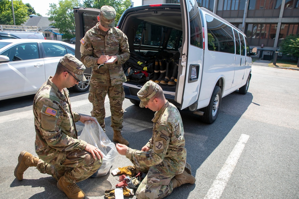 Massachusetts Fire departments donate gear to Military Division