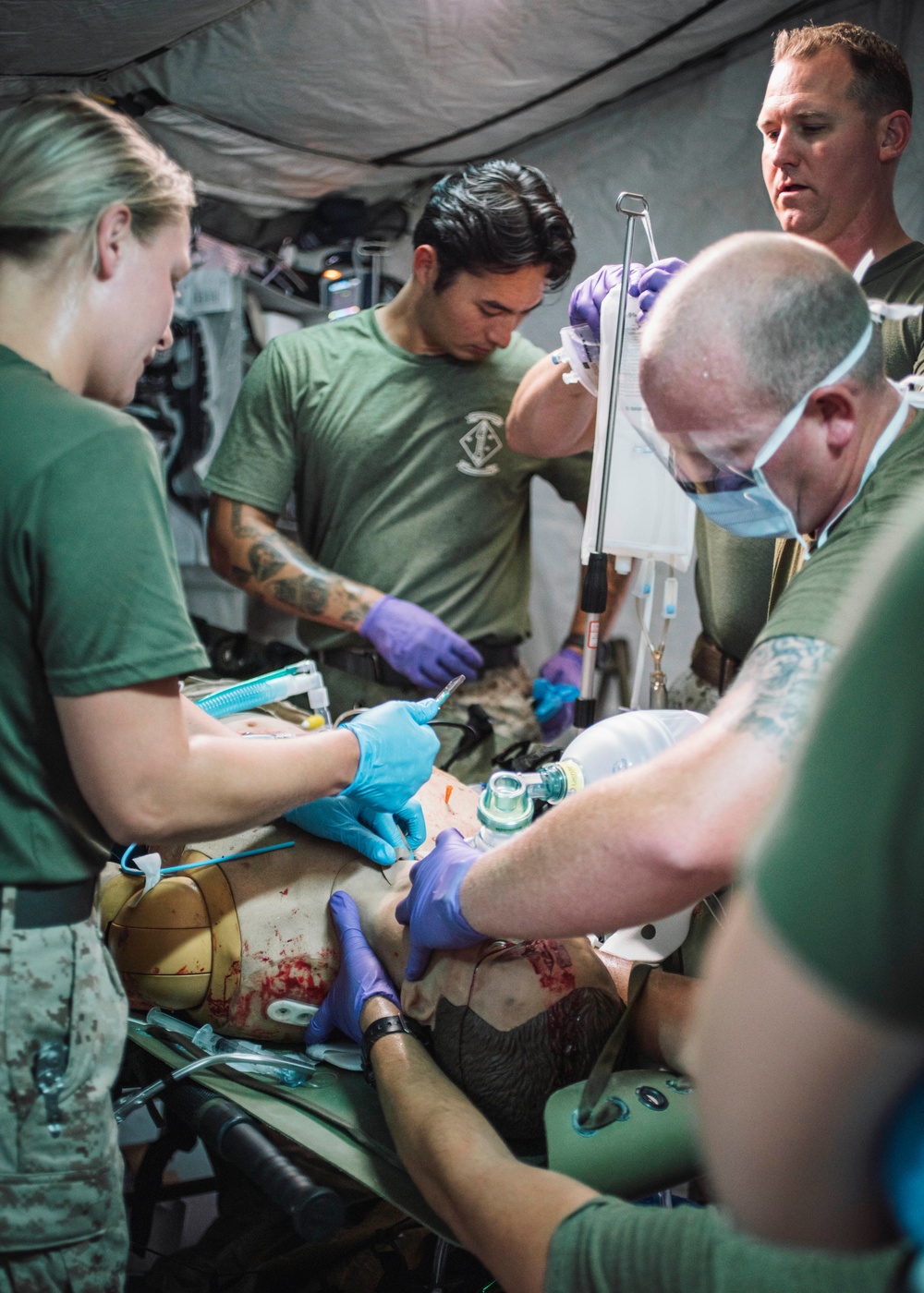 13th MEU Shock Trauma Platoon Conducts Medical Training during RUT