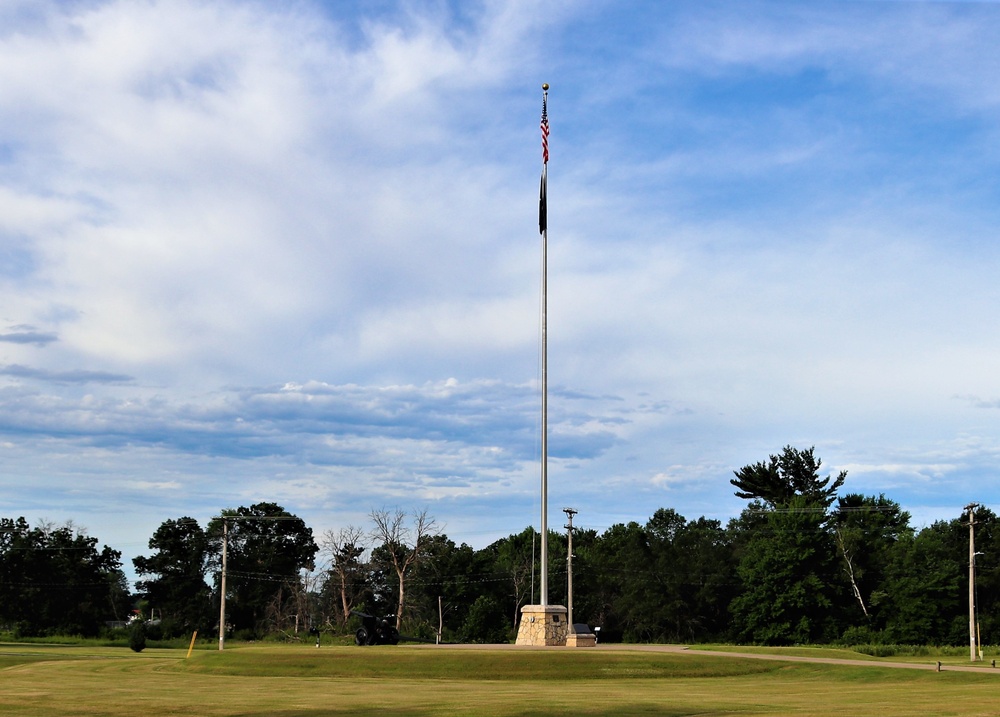 American Flag and Fort McCoy