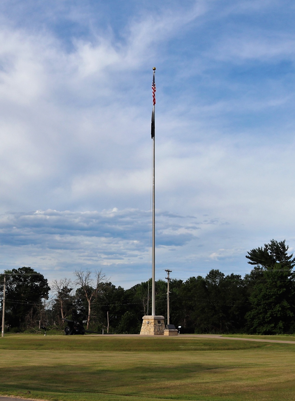 American Flag and Fort McCoy