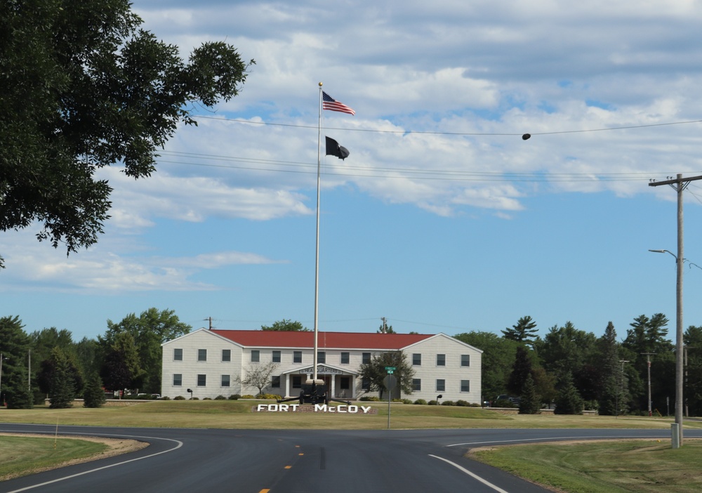 American Flag and Fort McCoy