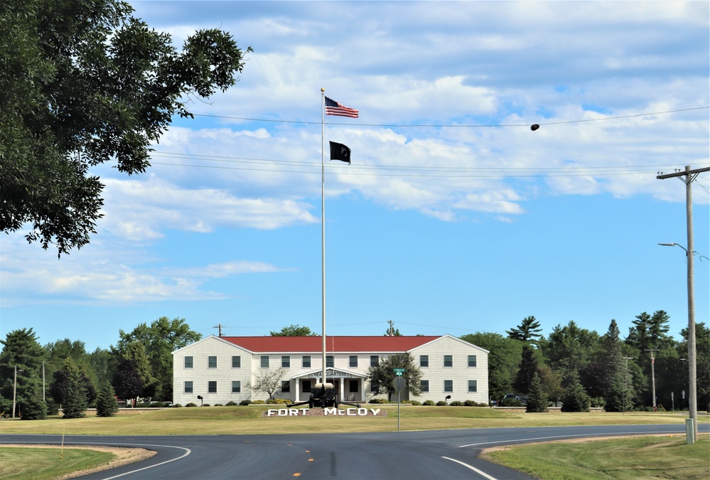 American Flag and Fort McCoy