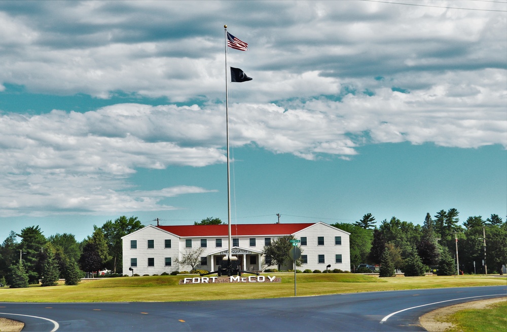 American Flag and Fort McCoy