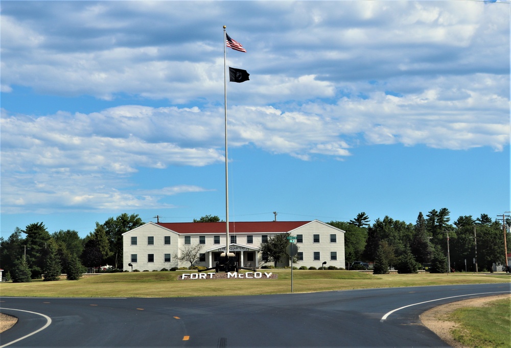 American Flag and Fort McCoy