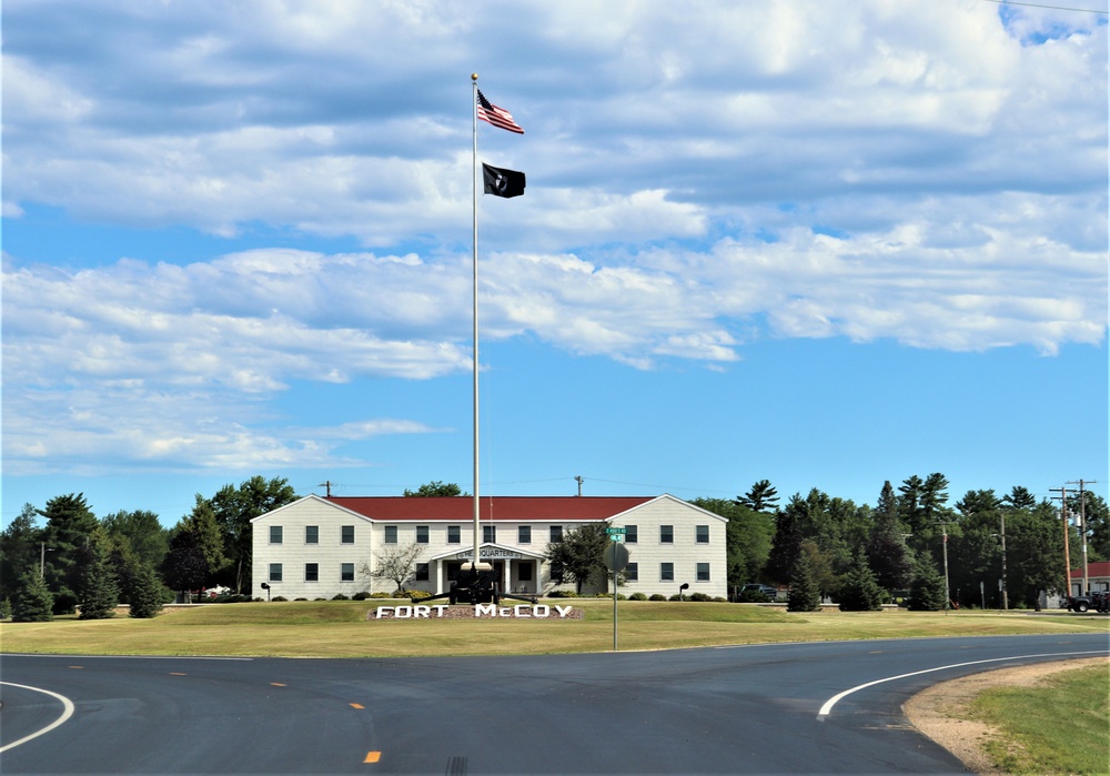 American Flag and Fort McCoy