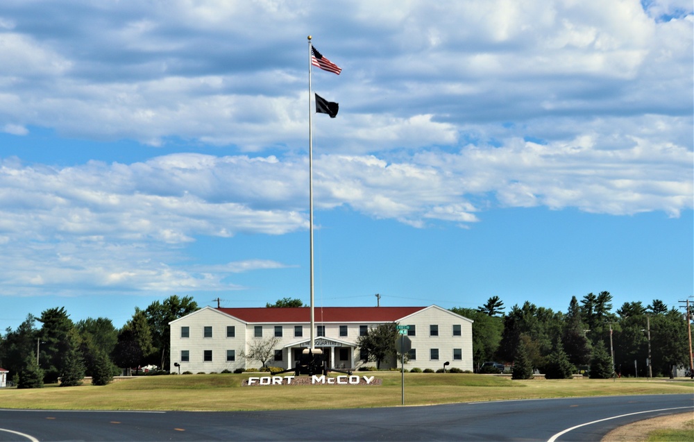 American Flag and Fort McCoy