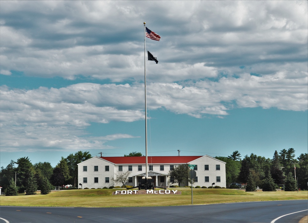 American Flag and Fort McCoy