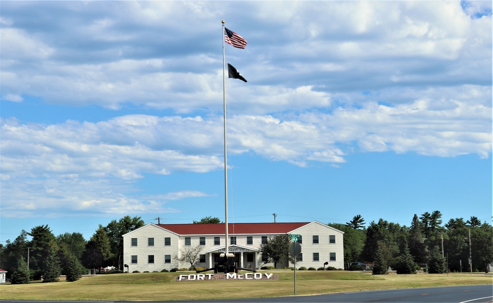 American Flag and Fort McCoy