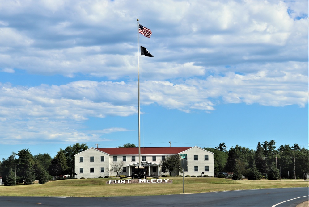 American Flag and Fort McCoy