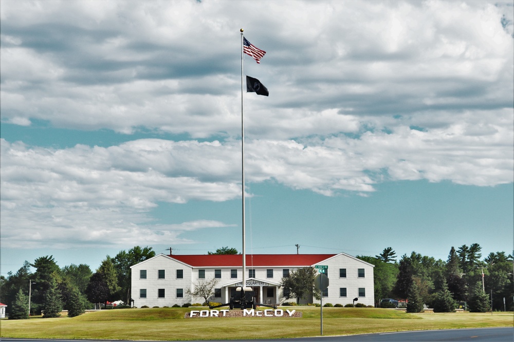 American Flag and Fort McCoy