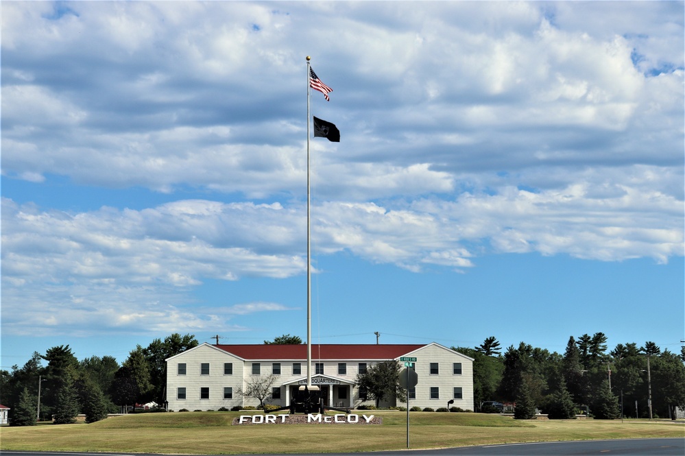 American Flag and Fort McCoy