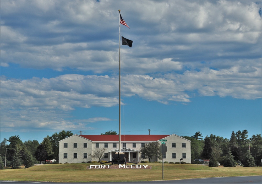 American Flag and Fort McCoy