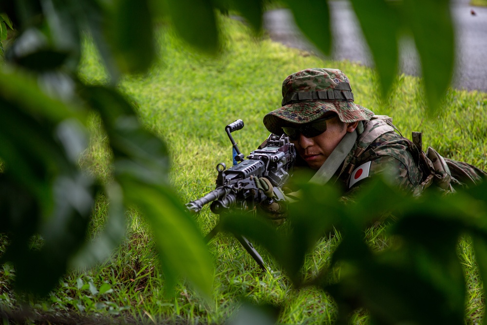 1st Special Forces Group (Airborne), Japan Ground Self-Defense Force conduct small group tactical movement rehearsals
