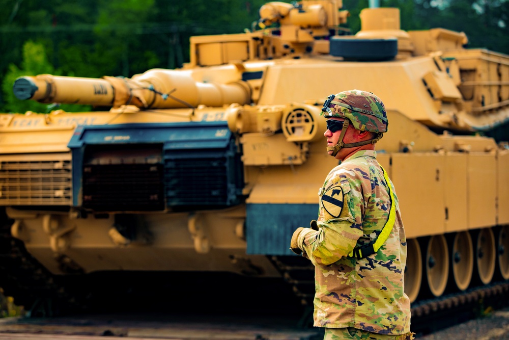 3rd Armored Brigade Combat Team, 1st Cavalry Division’s Tanks Arrive In Poland
