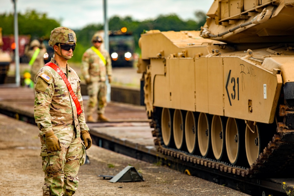 3rd Armored Brigade Combat Team, 1st Cavalry Division’s Tanks Arrive In Poland