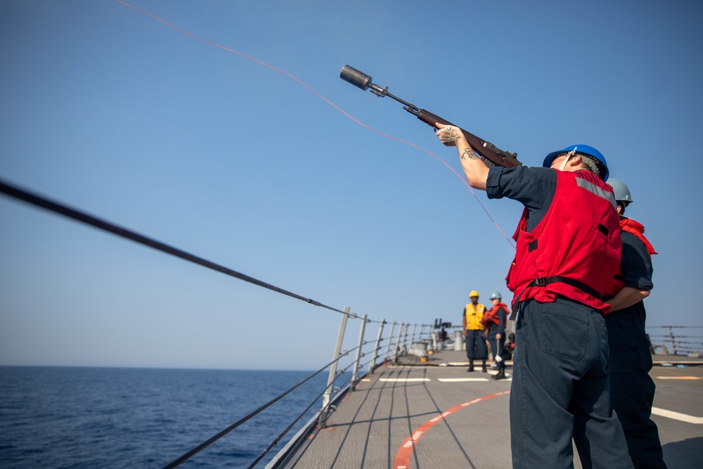 The USS Bainbridge is on a scheduled deployment in the U.S. Naval Forces Europe area of operations, employed by U.S. Sixth Fleet to defend U.S., Allied and Partner interests.