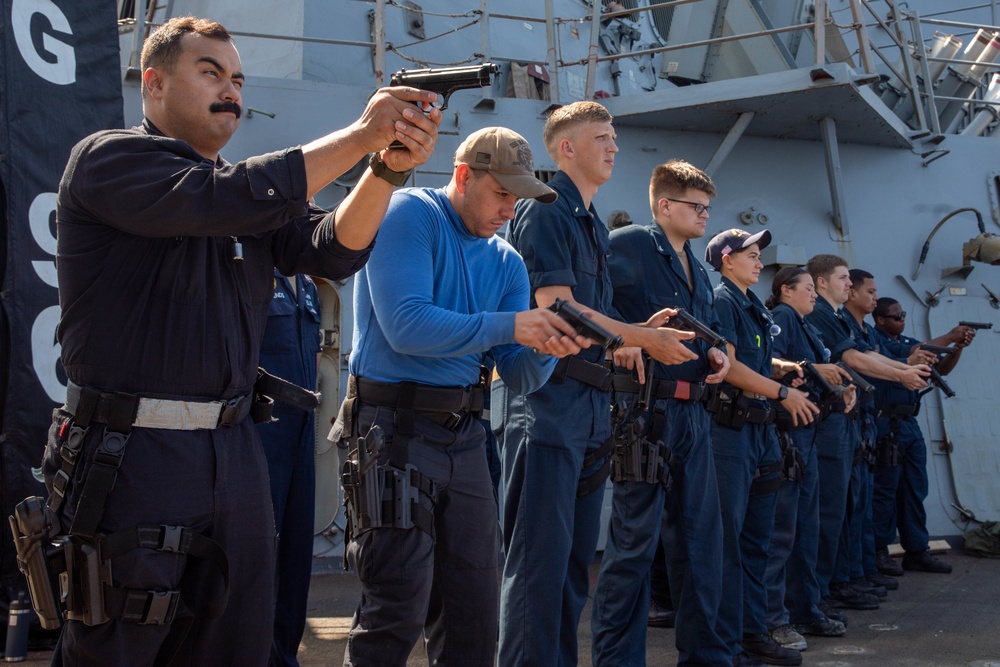 The USS Bainbridge is on a scheduled deployment in the U.S. Naval Forces Europe area of operations, employed by U.S. Sixth Fleet to defend U.S., Allied and Partner interests.