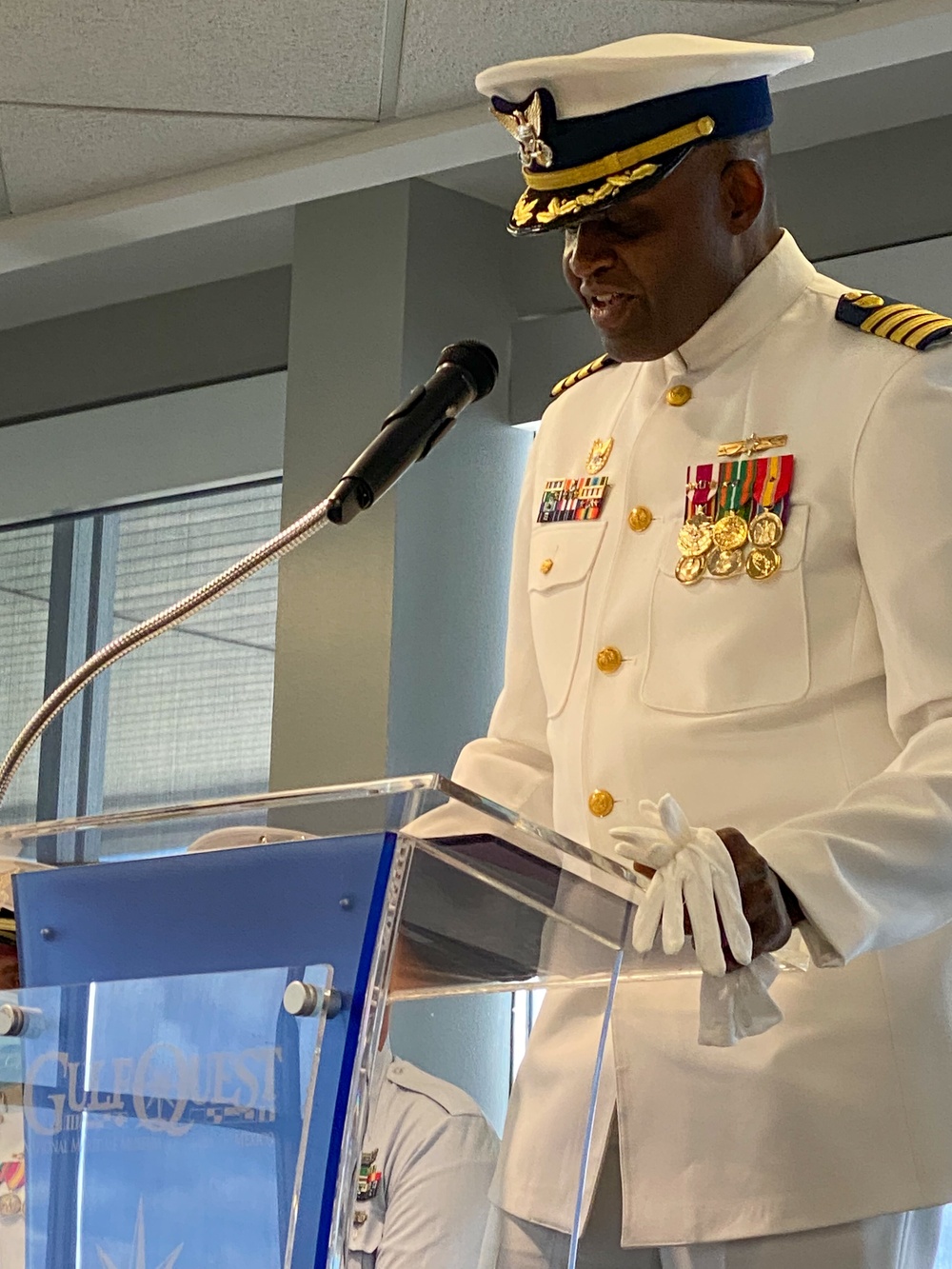 Coast Guard Cutter Dolphin holds change-of-command ceremony in Mobile, Ala.