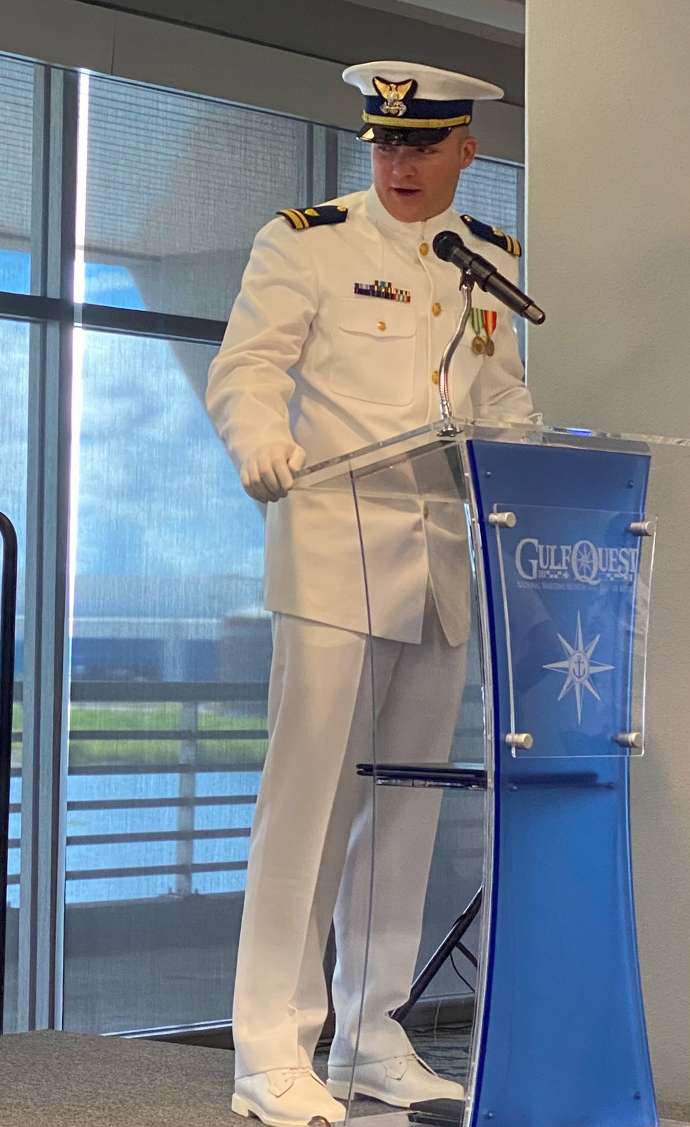 Coast Guard Cutter Dolphin holds change-of-command ceremony in Mobile, Ala.