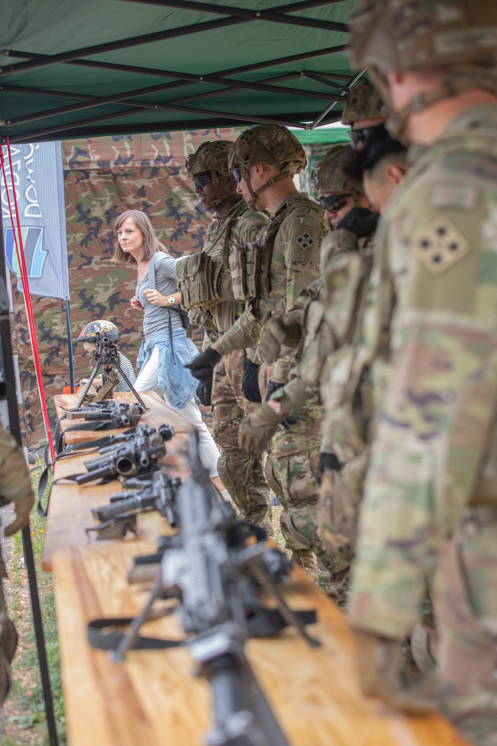 U.S. and Polish armies military picnic in Poland