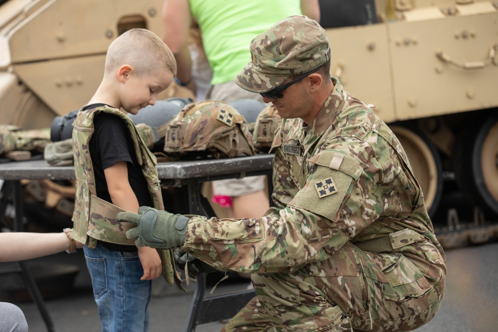 U.S. and Polish armies military picnic in Poland