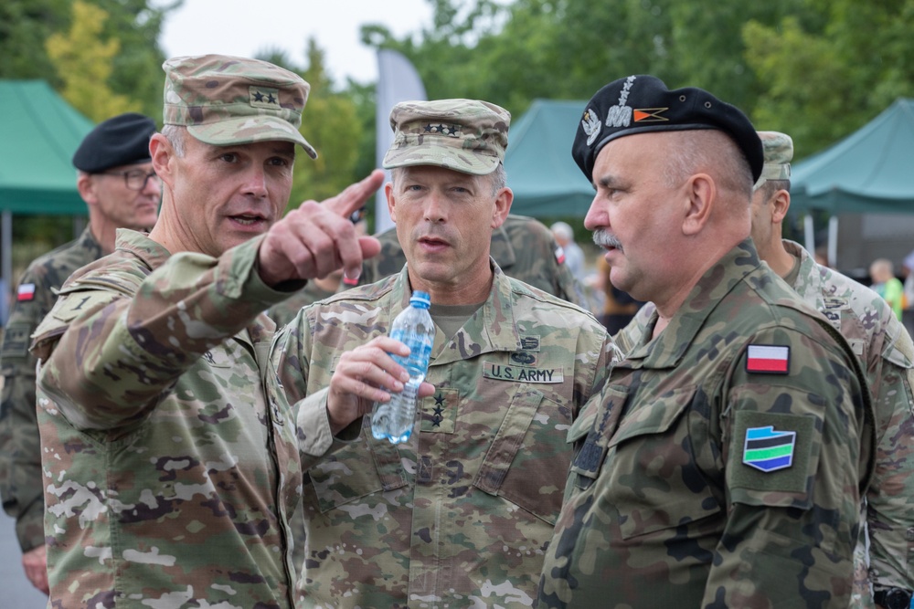 U.S. and Polish armies military picnic in Poland