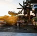 Black Knights of VMFA 314 exercise on the flight deck of Abraham Lincoln