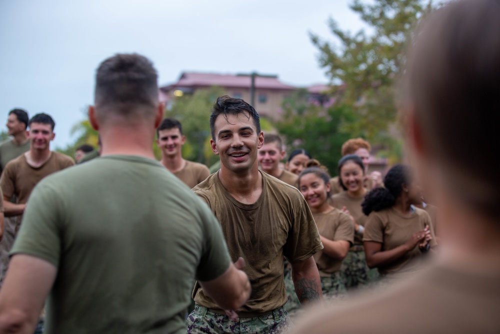 U.S. Naval Academy midshipmen take on U.S. Marine Corps Training