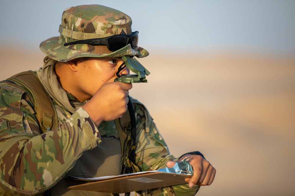 U.S. Soldiers take Expert Soldier Badge test at Camp Buehring