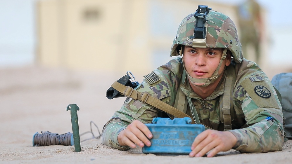 U.S. Soldiers take Expert Soldier Badge test at Camp Buehring