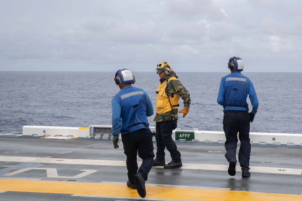 VMM-262 Reinforced V-22 Osprey's Operate aboard USS Tripoli (LHA 7)