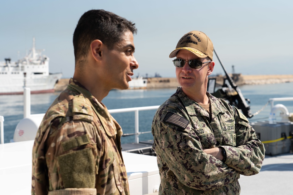 U.S. Coast Guard cutters sail with Lebanese vessel