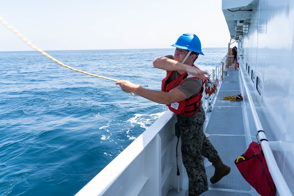 USCGC John Scheuerman conducts man overboard drill