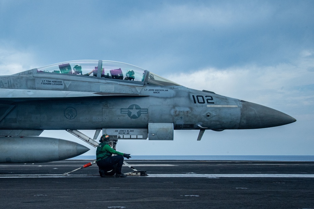 The Harry S. Truman Carrier Strike Group is on a scheduled deployment in the U.S. Naval Forces Europe area of operations, employed by U.S. Sixth Fleet to defend U.S., allied and partner interests.