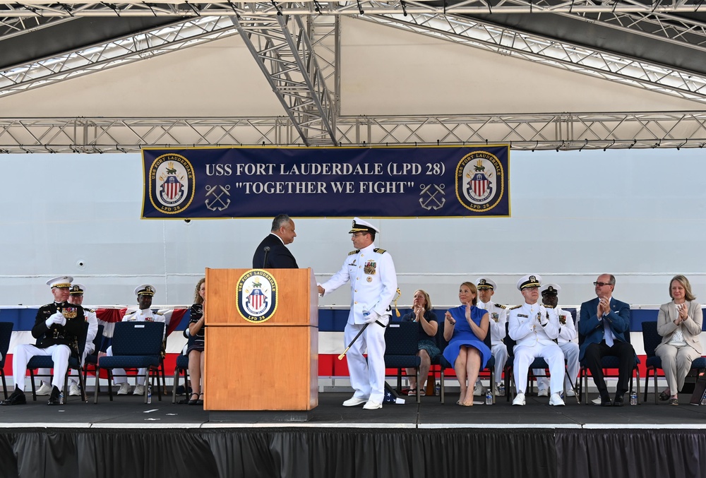 SECNAV Del Toro — USS Fort Lauderdale (LPD 28) Commissioning Ceremony