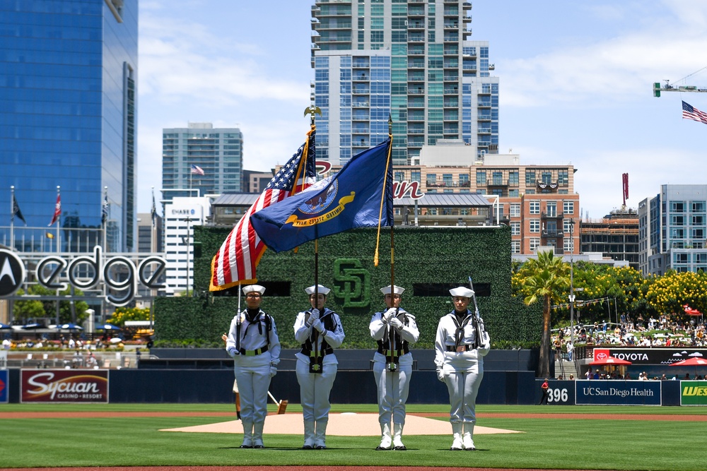 Padres Salute to the Navy Ceremony